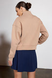 MPG Tops - Women's 1/4 Zip Cropped Sweatshirt