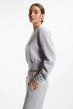 MPG Tops - Women's Dreamweave Pleated Crew Neck Sweatshirt