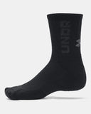 Under Armour Socks- Unisex 3-Pack Mid-Crew