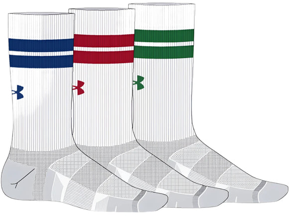 Under Armour Socks -  Kids' Performance Tech Crew Socks 3 Pack