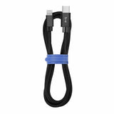 Audio - Blu Element Braided Charge/Sync USB-C to Lightning Cable 4ft Black