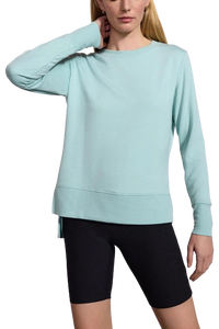MPG Tops - Women's Serene Recycled Polyester TENCEL™ Modal Relaxed Side Slit Pullover