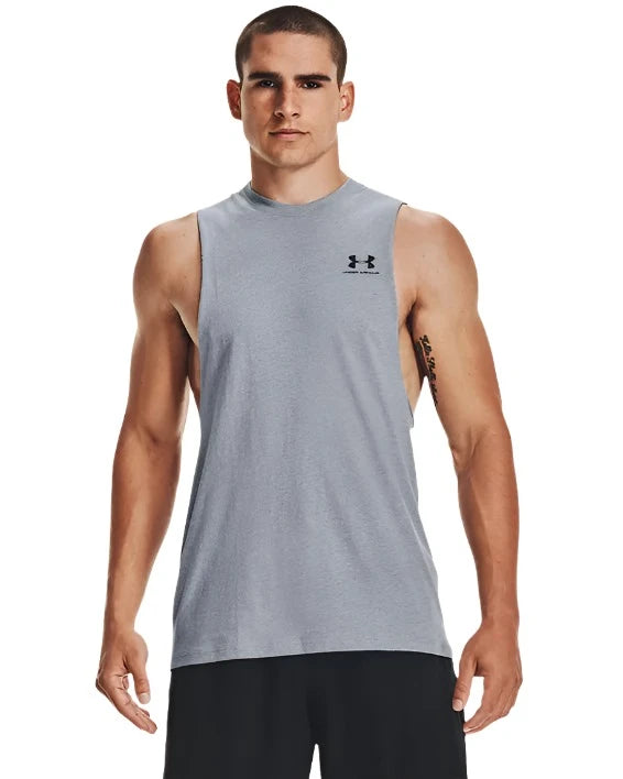 Under Armour Tanks - Men's UA Left Chest Cut-Off Tank