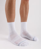 Outway Socks - Flagship White Supima Cotton Quarter