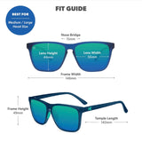 Knockaround Sunglasses - Fast Lanes Sport Rubberized Navy / Mint Polarized