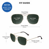 Knockaround Sunglasses - Mount Evans Gold / Aviator Green Polarized