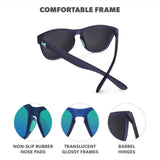 Knockaround Sunglasses - Premiums Sport Rubberized Navy/Mint Polarized