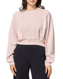 MPG Tops - Women's Dreamweave Pleated Crew Neck Sweatshirt