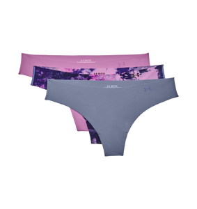 3-pack Invisible Thong Briefs - Powder pink/gray - Ladies