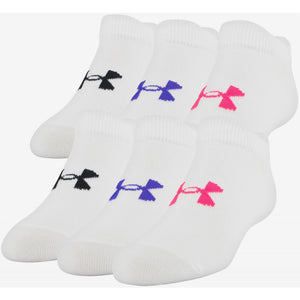 Under Armour Socks - Youth Essential No Show 6 Pack Assorted