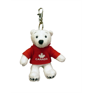 SAH Zipper Pull - Bear with Canada Red Sweater