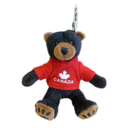 SAH Zipper Pull - Bear with Canada Red Sweater