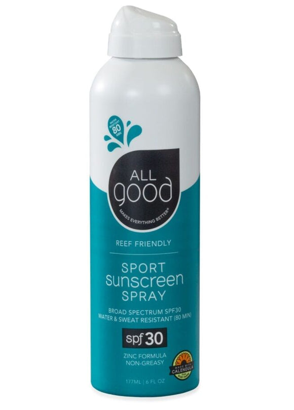 All Good SPF 30 Sport Mineral Sunscreen Spray, 6 oz.