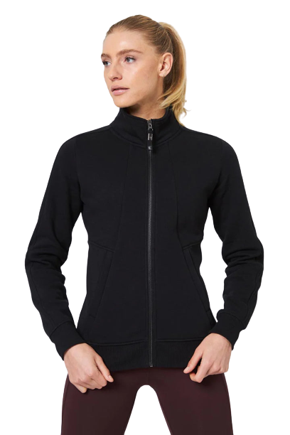 High collar zip up jacket hot sale