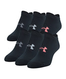 Under Armour Socks - Women's Essential  No Show 6 Pack