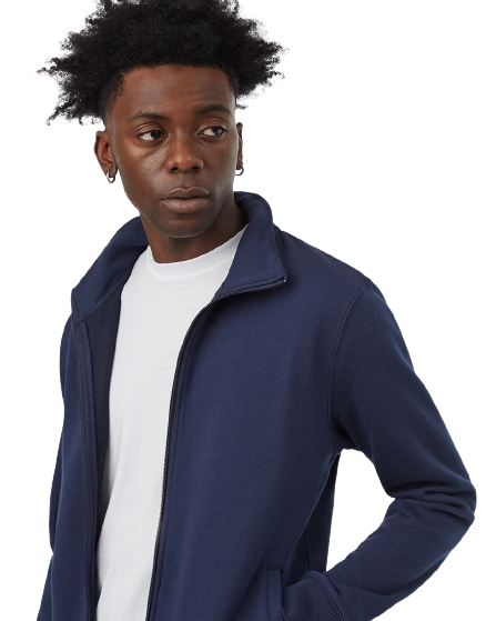 tentree SeaFleece Full Zip Jacket Men s Dress Blue S