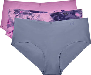panties Under Armour Pure Stretch Hipster Print 3 Pack - 656/Pink/Knock  Out/Black Rose - women´s 