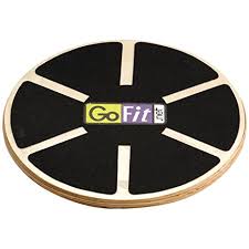 GoFit Wobble Board Wood Height Adjustable