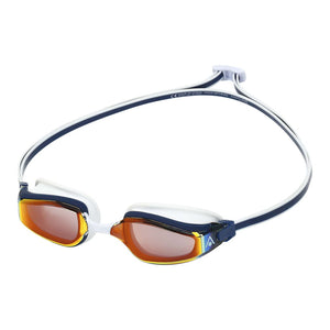 AquaSphere Fastlane Swim Goggles - Red Titanium Mirrored Lens