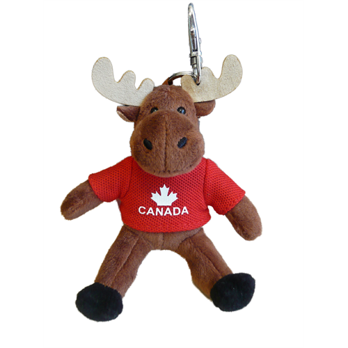SAH Zipper Pull - Moose with Canada Red Sweater