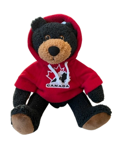 SAH 10" Curly Critter Bear with Hockey Canada Sweater