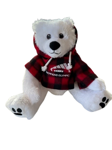 SAH 12" Cuddle Critter Polar Bear w Richmond Olympic Oval Hoodie